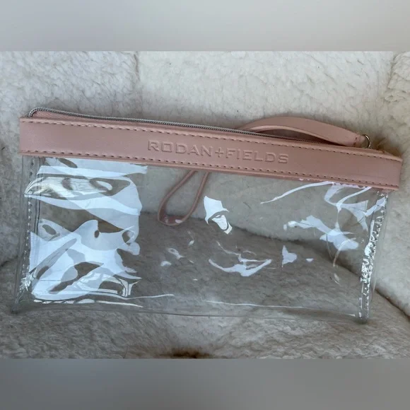 Rodan + Fields Clear Cosmetic Bag with Red Bracelets NEW - Picture 4 of 5